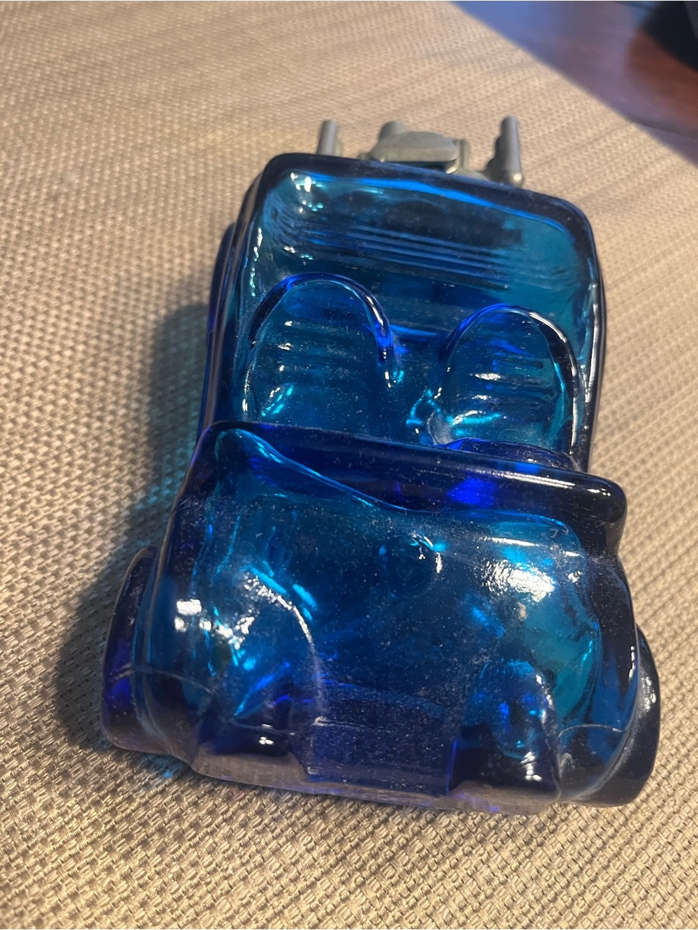 Cobalt Blue Glass Decorative Avon bottle VW dune buggy Volkswagen